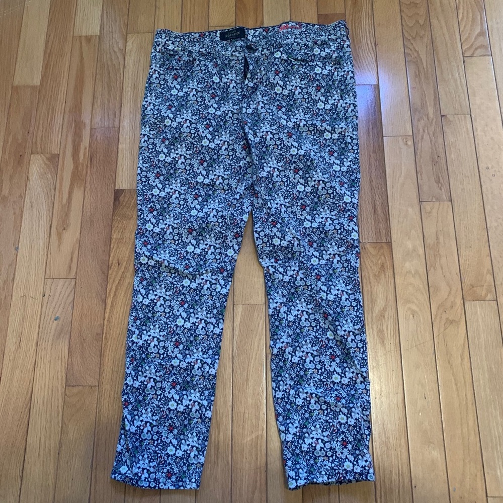 J Crew Toothpick Floral Jeans